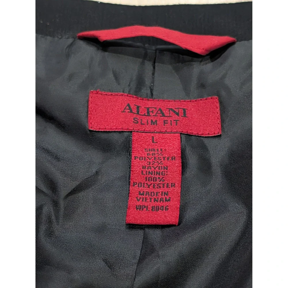 Alfani Slim Fit Black Suit Vest | Men's Large | Classic Tailored